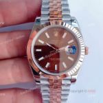 Noob Rolex Datejust 41 Brown Dial Jubilee Bracelet Swiss 3235 Automatic Watch Replica